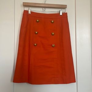 JCrew Orange Nautical style A-line skirt